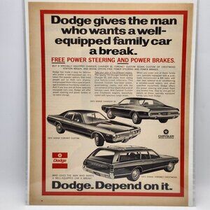1972 Dodge Magazine Print Ad Charger SE Coronet Custom Crestwood Wagon Vintage